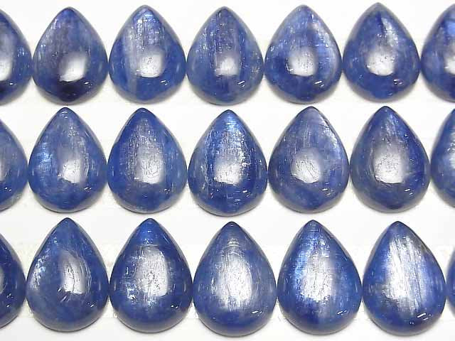 [Video]High quality Kyanite AAA Pear shape Cabochon 18x13mm 1pc