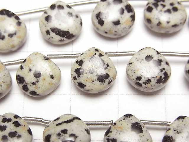 [Video] Dalmatian Jasper Chestnut (Smooth) 10x10mm half or 1strand (12pcs )