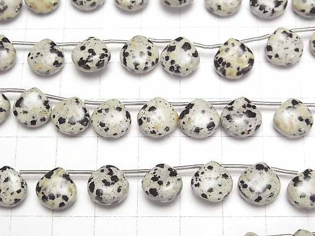 [Video] Dalmatian Jasper Chestnut (Smooth) 10x10mm half or 1strand (12pcs )