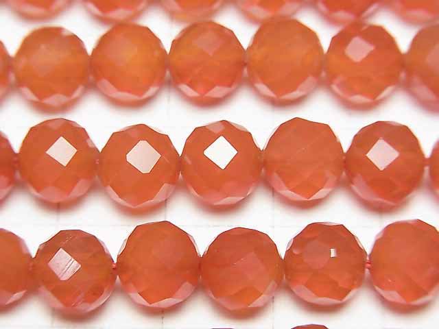 [Video]High Quality! Carnelian AAA 64Faceted Round 8mm 1strand beads (aprx.15inch/36cm)