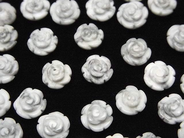 Howlite Magnesite, Rose Gemstone Beads