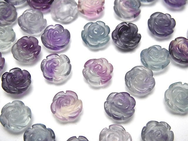 Fluorite, Rose Gemstone Beads