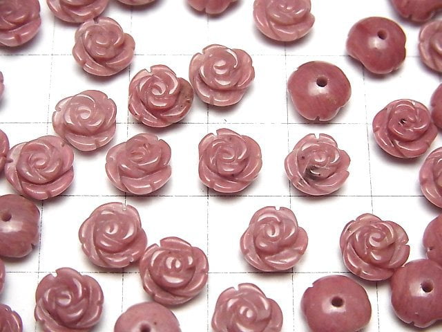 [Video]Siliceous Schist AAA Rose 8mm [Half Drilled Hole ] 4pcs