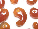 Carnelian, Comma Shaped Gemstone Beads