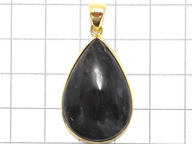 [Video][One of a kind] Nuummite Pendant 18KGP NO.108