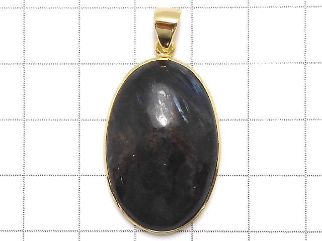 [Video][One of a kind] Nuummite Pendant 18KGP NO.120