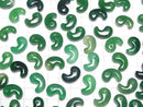 [Video] Green Onyx AAA Comma Shaped Bead 18x12mm 4pcs