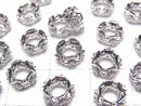 [Video]Metal parts Rondelle 8x8x3mm Silver color (with CZ) 2pcs