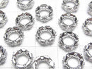 [Video] Metal Parts Rondelle 10x10x4mm Silver Color (with CZ) 2pcs