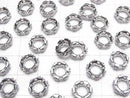 [Video] Metal Parts Rondelle 10x10x4mm Silver Color (with CZ) 2pcs
