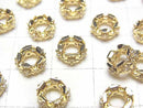 [Video]Metal Parts Rondelle 8x8x3mm Gold Color (with CZ) 2pcs