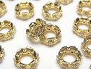 [Video] Metal Parts Rondelle 10x10x4mm Gold Color (with CZ) 2pcs