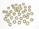 [Video] Metal Parts Rondelle 10x10x4mm Gold Color (with CZ) 2pcs