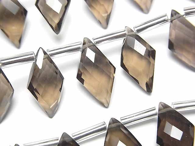 Diamond, Smoky Quartz Gemstone Beads