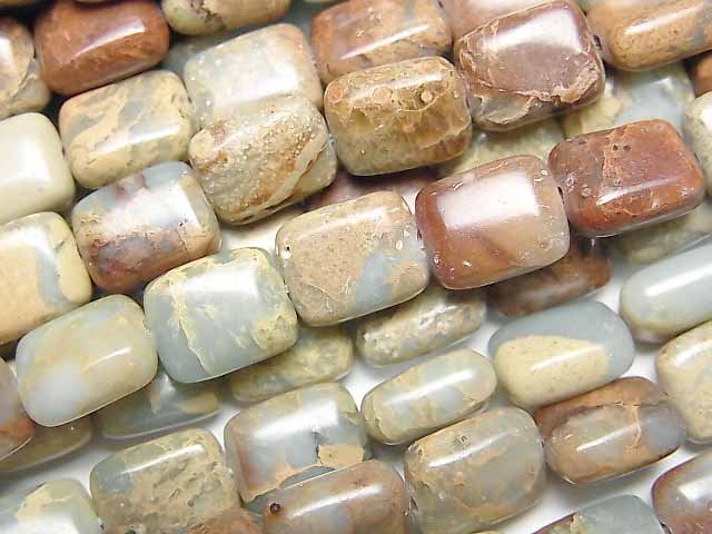 Impression Jasper, Rectangle Gemstone Beads