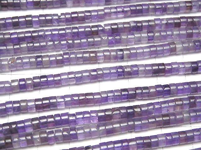 [Video]Amethyst AA+ Roundel (Heishi )4x4x2mm 1strand beads (aprx.15inch/36cm)