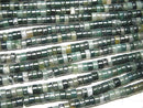 [Video]Moss Agate Rondelle (Heishi )4x4x2mm 1strand beads (aprx.15inch/36cm)