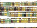 [Video] Multicolor Fluorite AA+ Rondelle (Heishi )4x4x2mm 1strand beads (aprx.15inch/37cm)