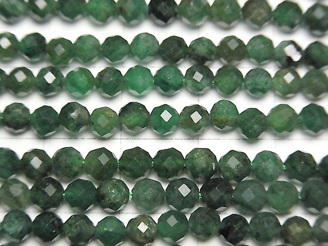 [Video]High Quality! Green Mica In Quartz AA++ Faceted Round 4mm 1strand beads (aprx.15inch/37cm)