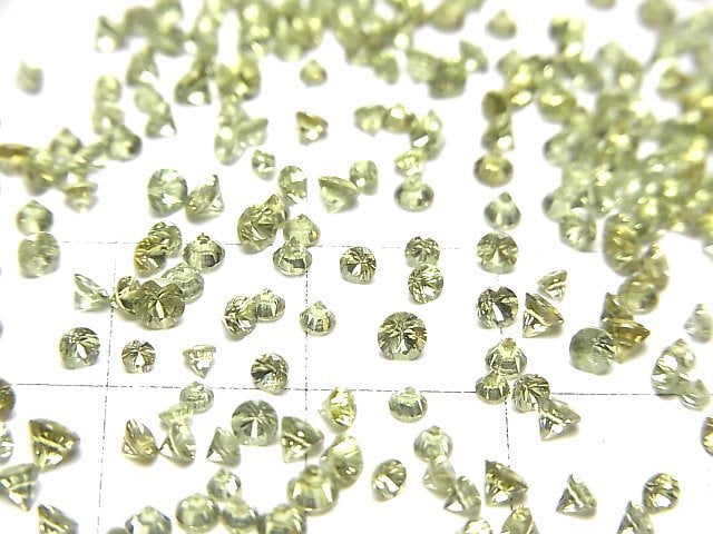 [Video]High Quality Demantoid Garnet AAA Round Faceted 1.5-2.5mm 4pcs