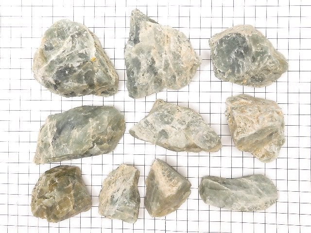 [Video][One of a kind] Unheated Aquamarine rough rock 10pcs set NO.3