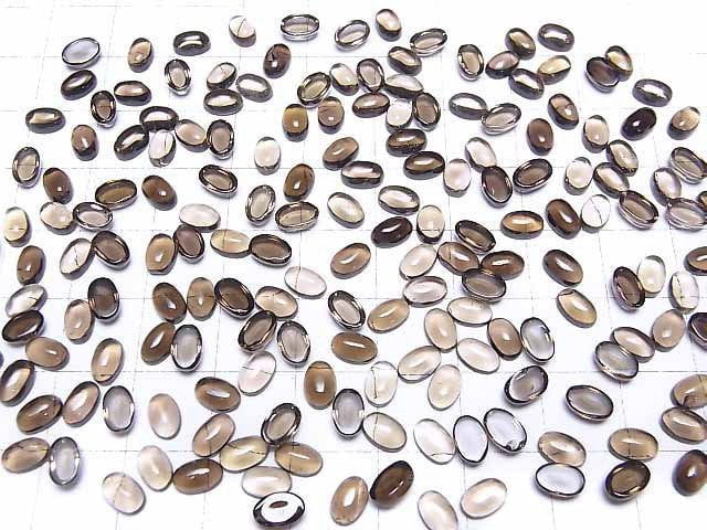 [Video]High Quality Smoky Quartz AAA Oval Cabochon 6x4mm 10pcs