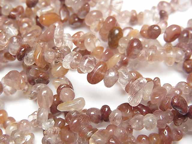 Chips, Nugget, Rutilated Quartz Gemstone Beads