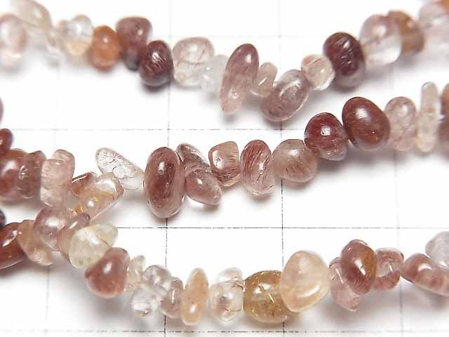 [Video] Brown Rutilated Quartz AA Chips (Small Nugget ) 1strand beads (aprx.33inch/82cm)