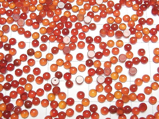 [Video] Red Agate AAA Round Cabochon 4x4mm 10pcs