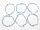 [Video]High Quality Sky Blue Topaz AAA- Faceted Button Rondelle 6x6x4mm Bracelet