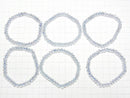 [Video]High Quality Sky Blue Topaz AA++ Faceted Button Rondelle 6x6x4mm Bracelet