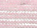 High Quality!  Morganite AA+ Faceted Round 3mm  1strand beads (aprx.15inch/37cm)