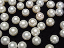 [Video]Fresh Water Pearl AAA- Loose stone Round 9-9.5mm [Half Drilled Hole ] White 1pc