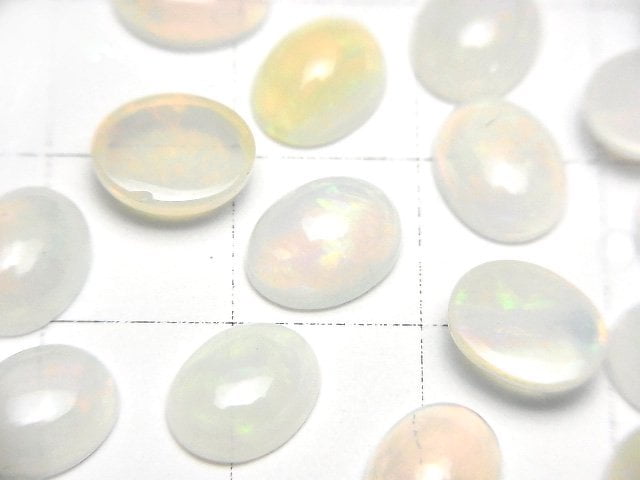 [Video]High Quality Ethiopia Opal AA++ Oval Cabochon 9x7mm 3pcs