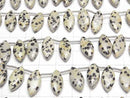 [Video]Dalmatian Jasper Marquise (Smooth) 16x8mm 1strand (13pcs )