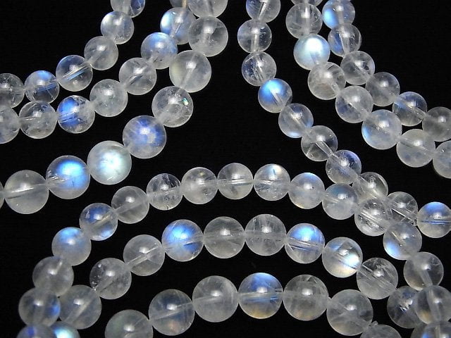 [Video] Rainbow Moonstone AAA Round 6mm-6.5mm Bracelet