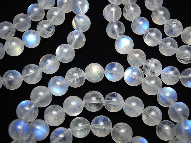 [Video]Rainbow Moonstone AAA Round 8mm Bracelet