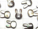 [Video] Black Shell (Black-lip Oyster ) AAA rabbit motif 12x8mm [Drilled Hole ] 1pc