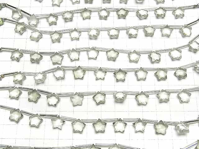 [Video]Green Amethyst AAA- Faceted Star 10x10mm 1strand (8pcs )