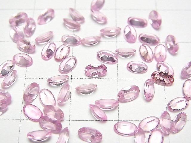 [Video]High Quality Pink Spinel AAA Loose stone Oval Faceted 5x3mm 5pcs