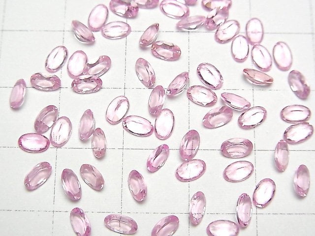 [Video]High Quality Pink Spinel AAA Loose stone Oval Faceted 5x3mm 5pcs