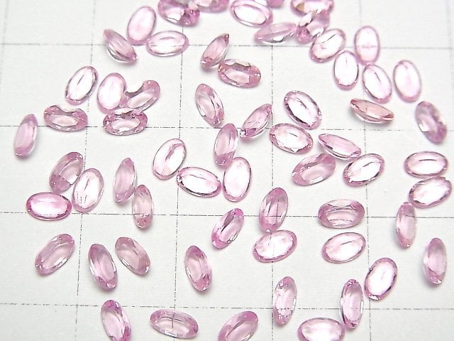 [Video]High Quality Pink Spinel AAA Loose stone Oval Faceted 5x3mm 5pcs