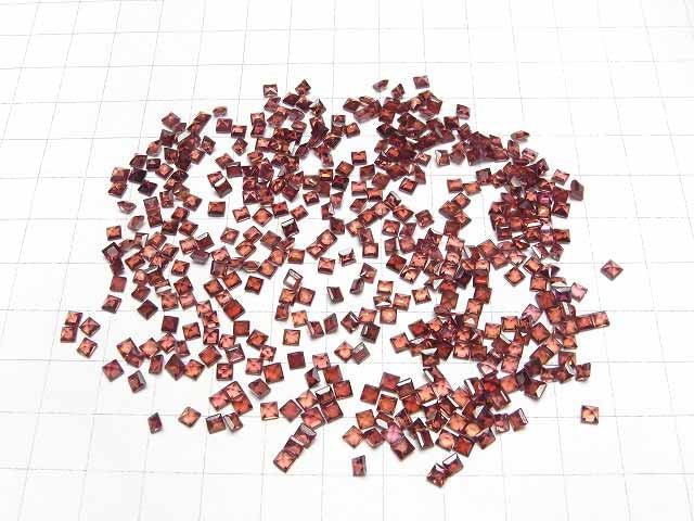 [Video]High Quality Mozambique Garnet AAA Loose stone Square Faceted 3x3mm 10pcs