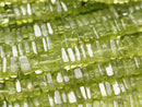 Peridot, Rectangle, Roundel Gemstone Beads