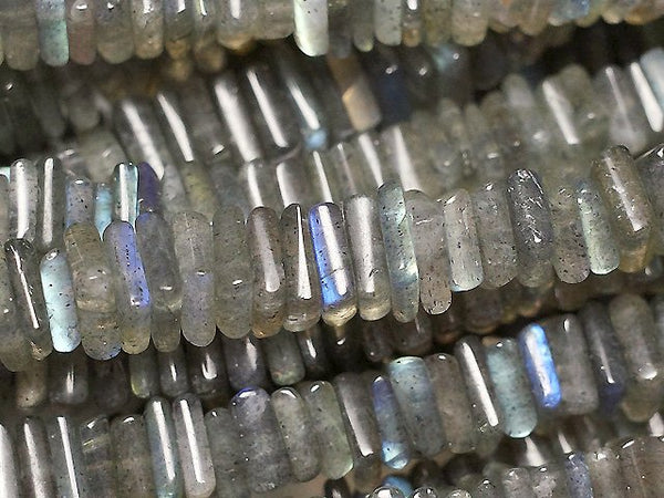 Labradorite, Rectangle, Roundel Gemstone Beads