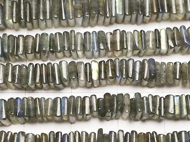 [Video]High Quality Labradorite AAA- Square Rondelle (Disc) half or 1strand beads (aprx.16inch/40cm)