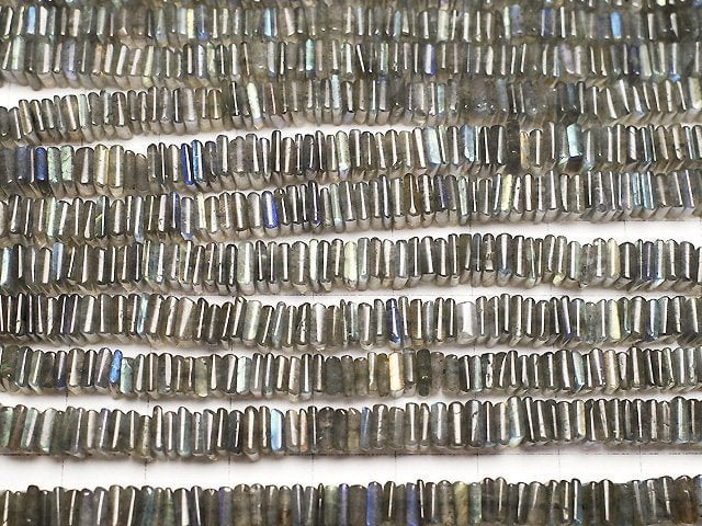 [Video]High Quality Labradorite AAA- Square Rondelle (Disc) half or 1strand beads (aprx.16inch/40cm)