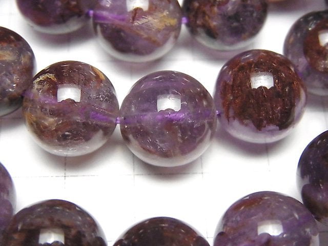 [Video]Cacoxenite in Amethyst AA+ Round 14mm Bracelet