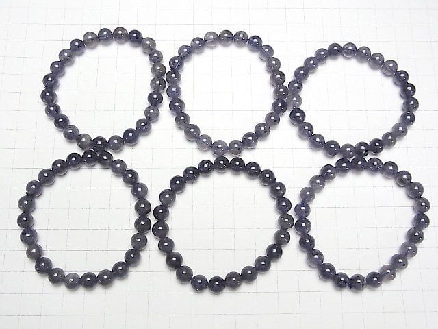 [Video] Iolite AA++ Round 8mm Bracelet