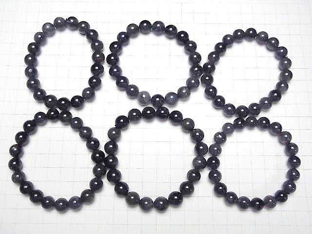 [Video]Iolite AA++ Round 10-10.5mm Bracelet